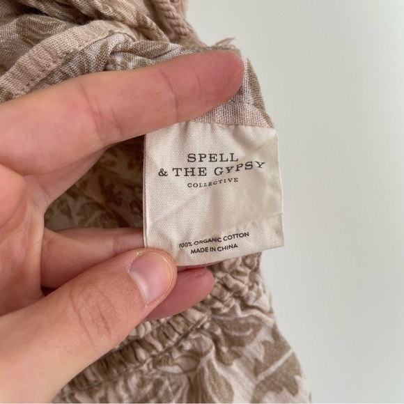 Spell and the Gypsy Lioness Cap Sleeve top peplum babydoll floral paisley XL - Picture 6 of 14